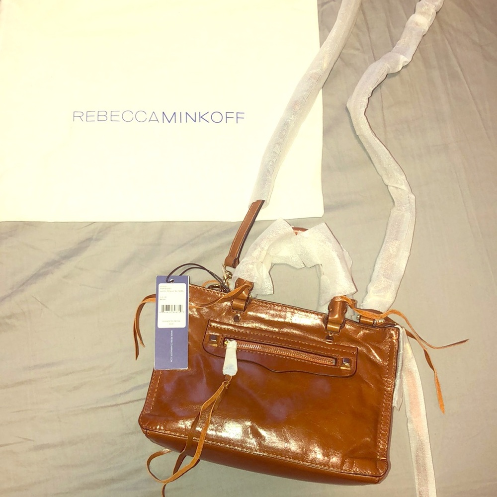 Rebecca Minkoff Micro Regan Satchel in Brick *NWT*